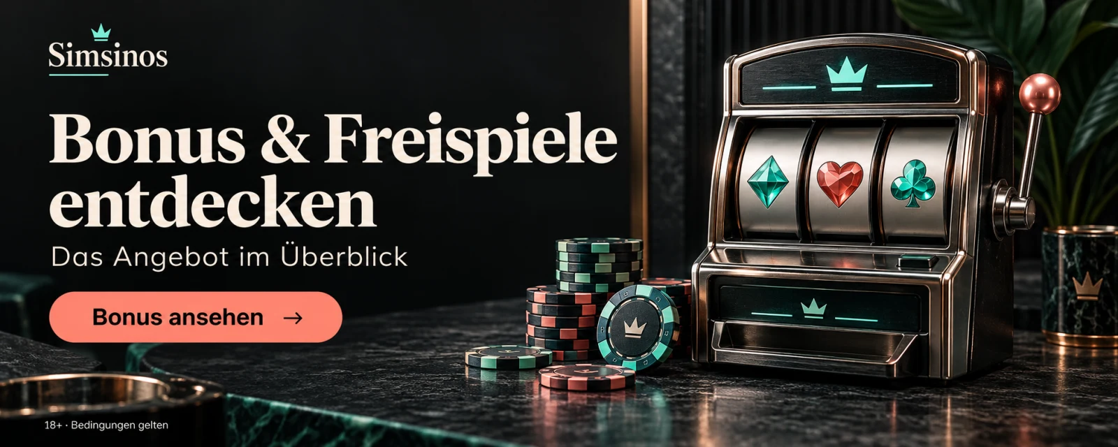 Simsinos: Bonus und Freispiele entdecken. Bonus ansehen. Ab 18 Jahren; es gelten Bedingungen.